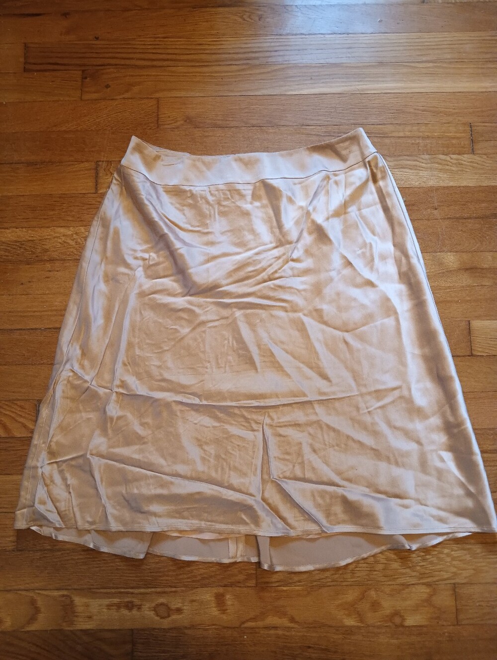 Talbots Cream A-Line 100% Silk Skirt